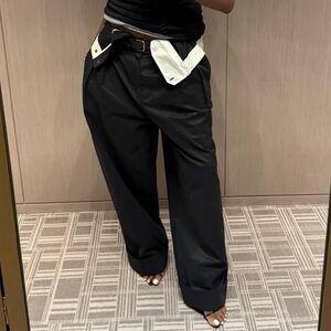 Chic Black Women's Wide-Leg Trousers
